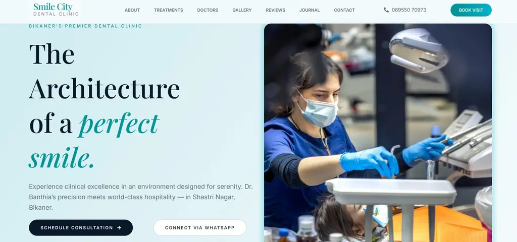 Smile City Dental Clinic homepage